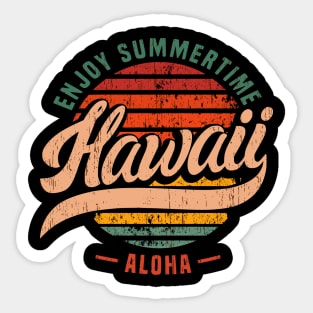 Hawaii vintage sun lettering aloha Sticker